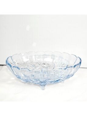 Vintage Indiana Glass Blue Garland Oval Fruit Bowl
